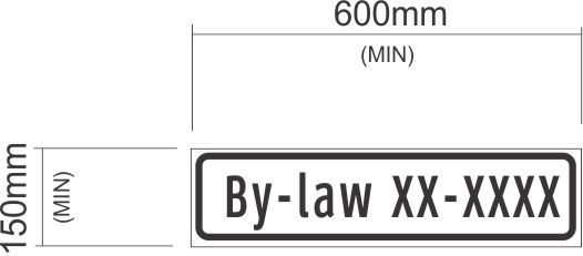 By-law number sign