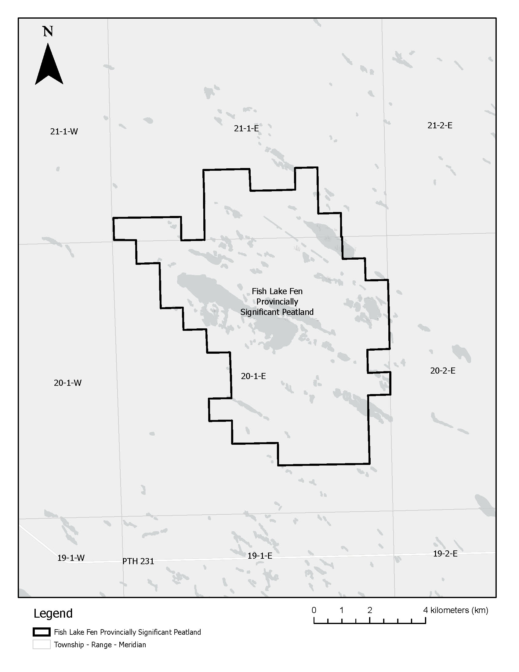 map of Fish Lake Fen Provincially Signifcant Peatland