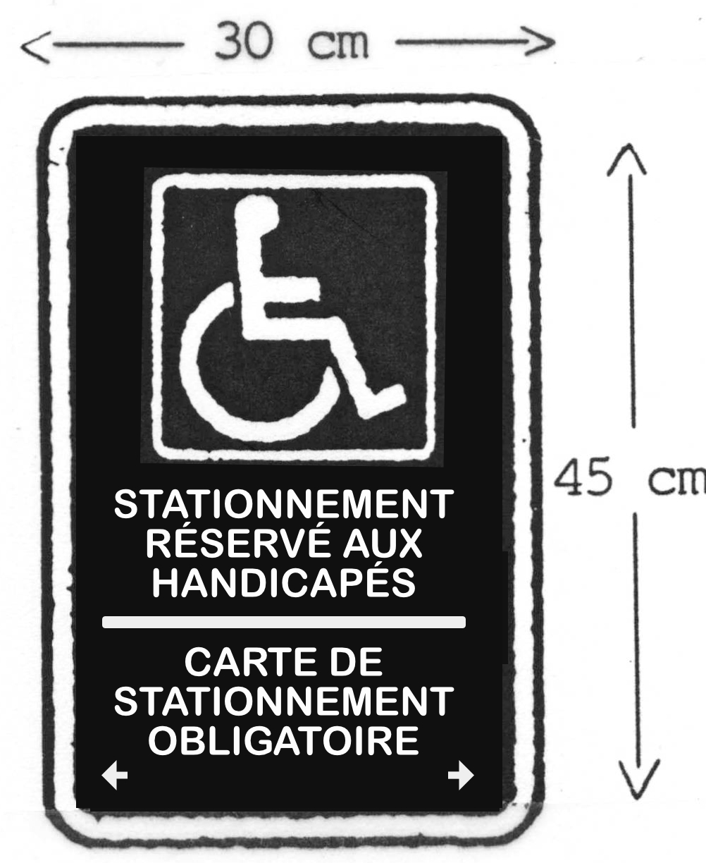 Signe: Stationnement réservé aux handicapés