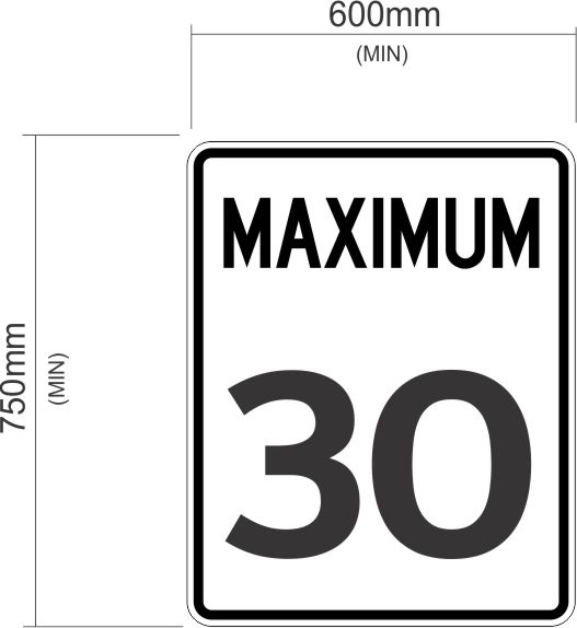 Maximum 30 sign