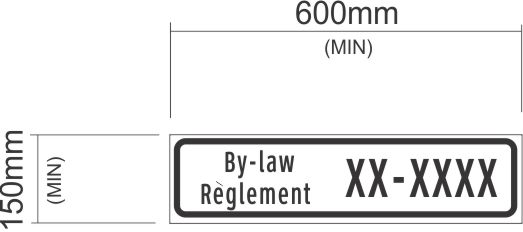 By-law number sign (bilingual)