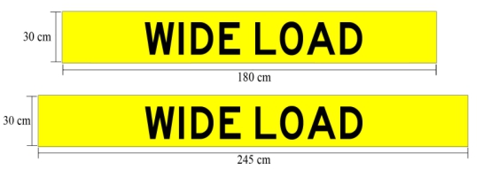 wide load sign