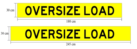 oversize load sign
