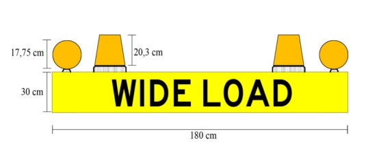 wide load sign (with lights)